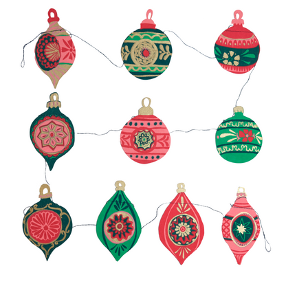 Baubles Sewn Garland By East End Press