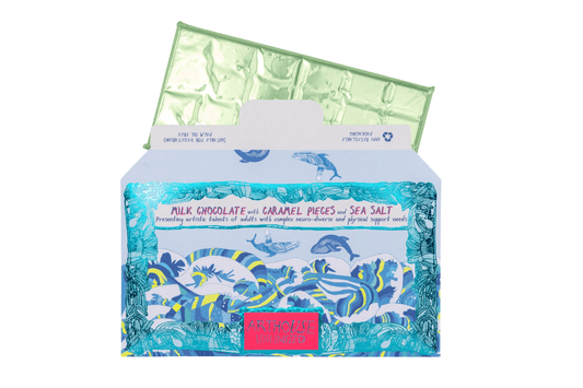 Swim with Whales, Milk Chocolate Bar with Caramel & Sea Salt by ARTHOUSE