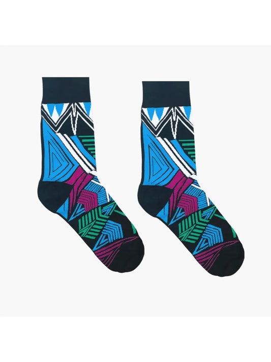 Zulu Blue Socks by Afropop