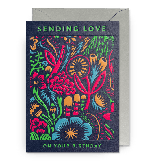 Pangsurr Sending Love on Your Birthday Greeting Card by Hanna Werning