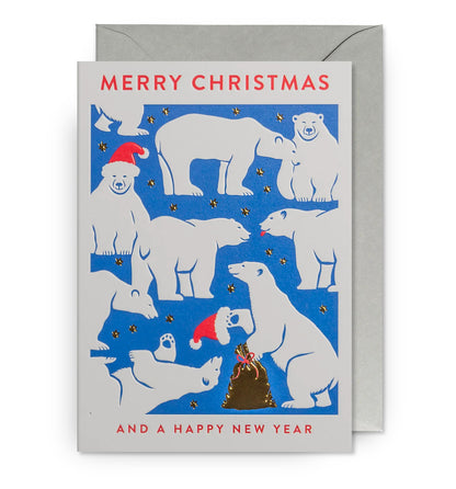 Festive Polar Bears Christmas Card by Hanna Werning