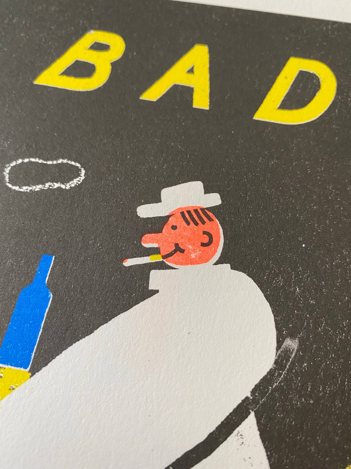 Bad influence risograph print By Maxy Machen