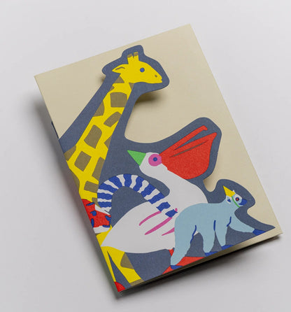 Animal Parade Fold Out Concertina Card By Naomi Wilkinson