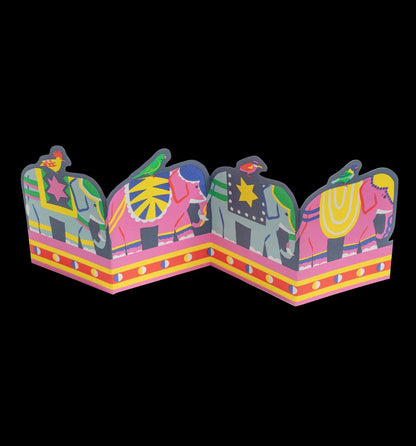 Elephant Parade Fold Out Concertina Card By Naomi Wilkinson