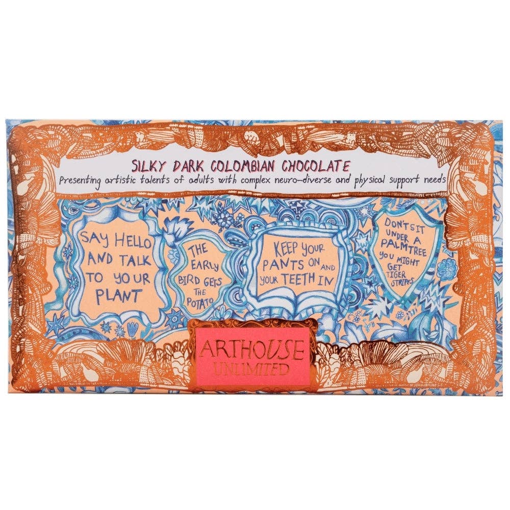 Words of Wisdom, Silky Dark Colombian Chocolate Bar by Arthouse