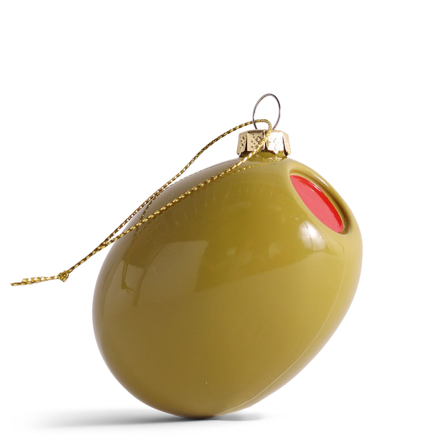 Olive Glass Decoration Baubles