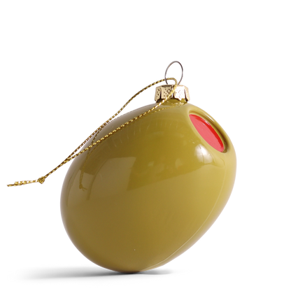 Olive Glass Decoration Baubles