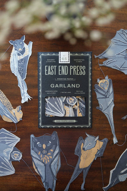 BATS Sewn Garland Decoration By East End Press