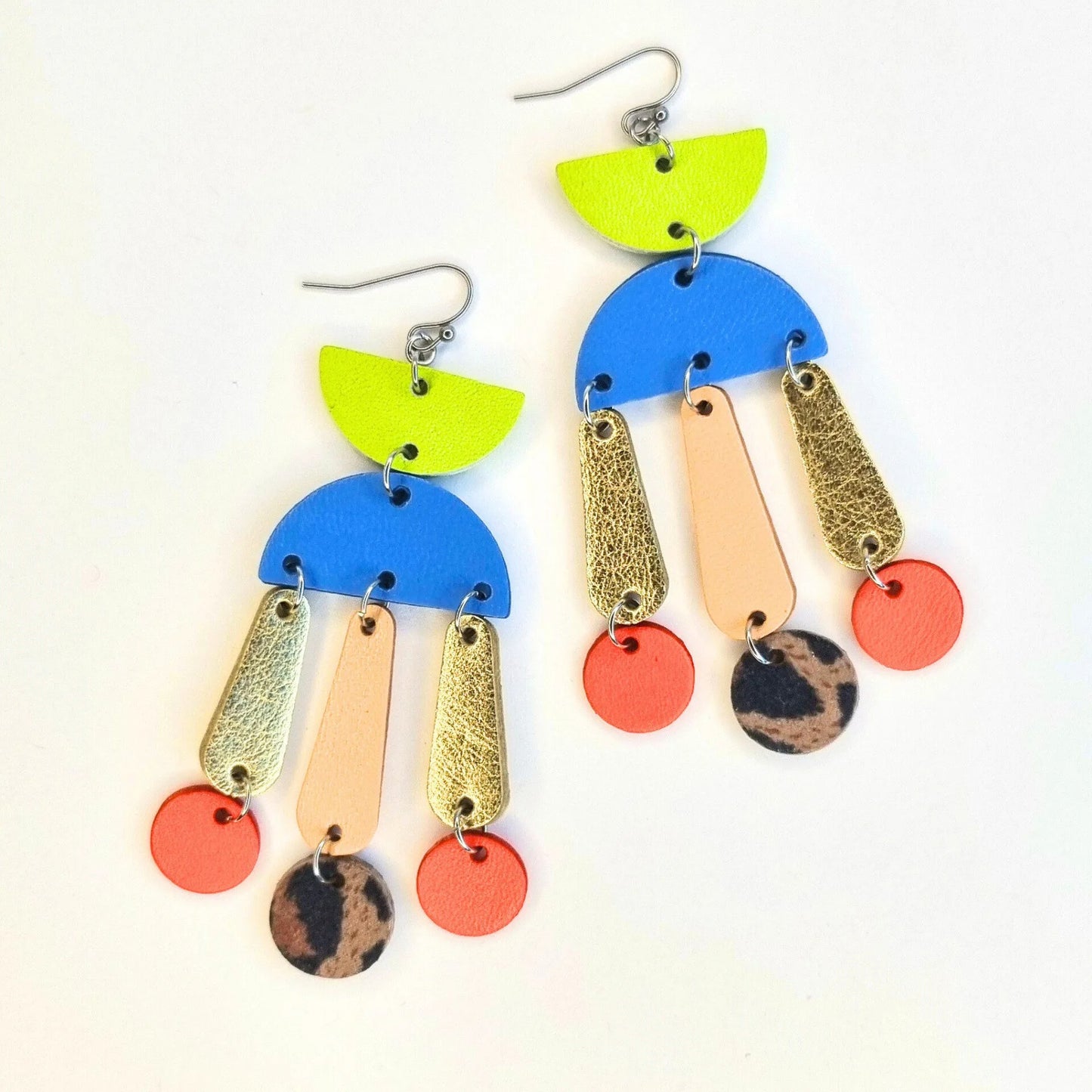 Multicoloured Dangly Earrings  By Hummingbird Archives