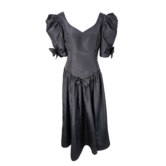 Eerie Black 80s Prom Dress by Odd Janko