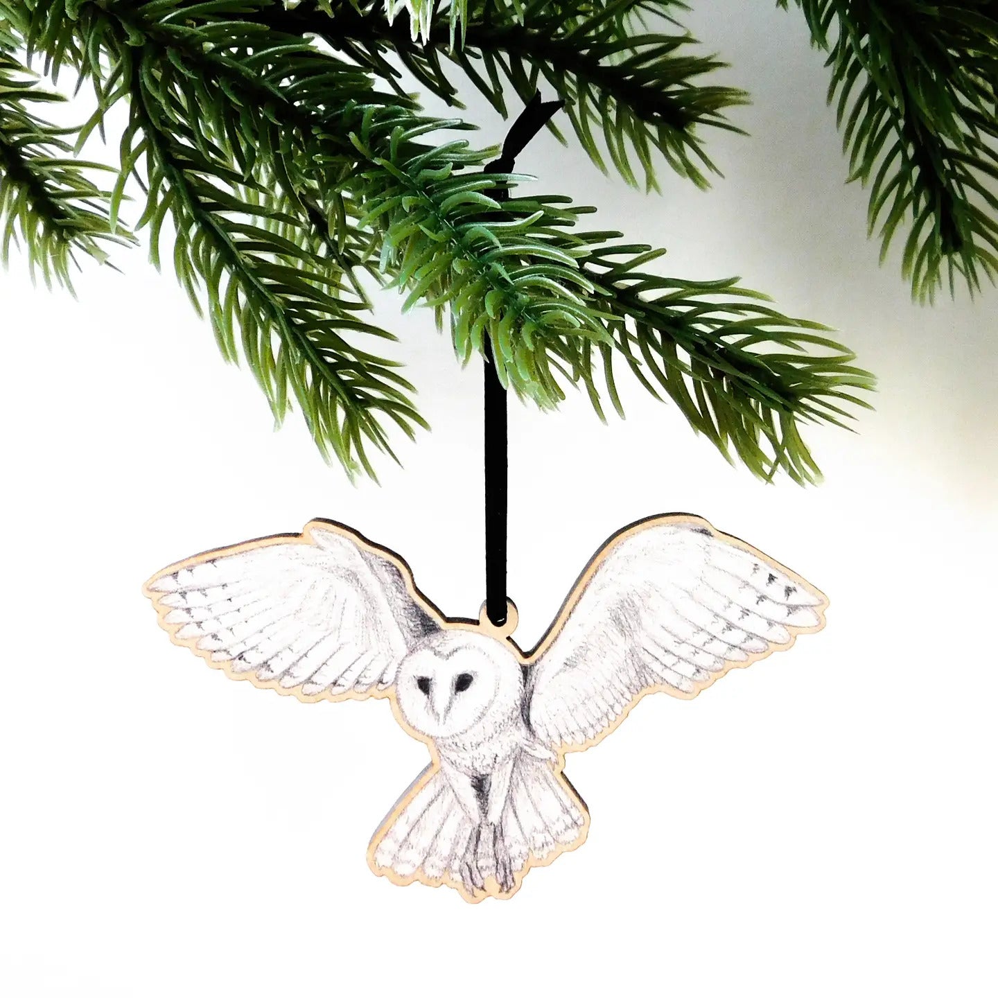 Parliament Barn Owl Wooden Hanging Decoration by Also the Bison