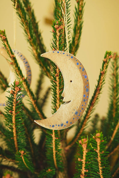 Shimmering Man on the Moon Board Decoration By East End Press