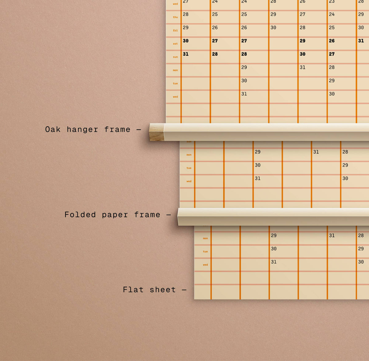 Yearly Wall Planner 2027  By Mat Cuk Design