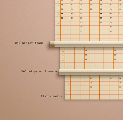 Yearly Wall Planner 2027  By Mat Cuk Design