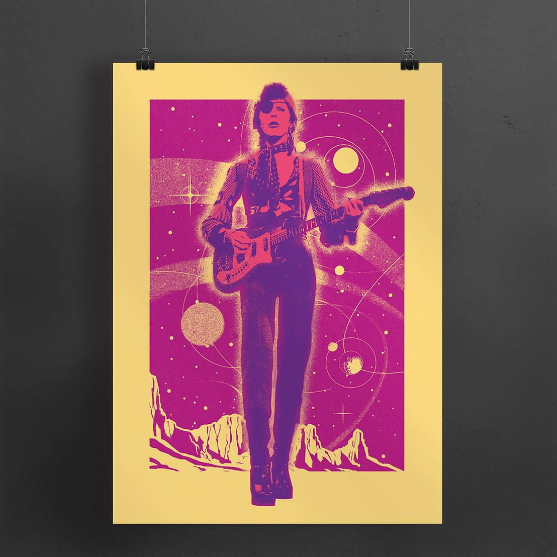 Starman David Bowie art print by Stereo Typist