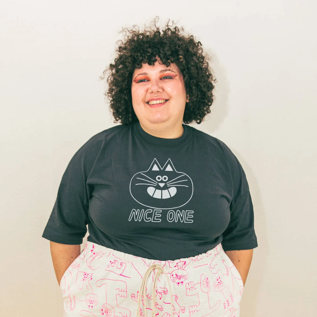 Nice One T-Shirt in Grey By YUK FUN