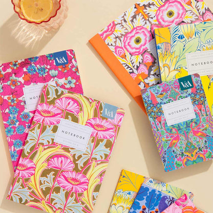 Neon Floral Arts & Crafts Paperback Notebook By Oh Deer