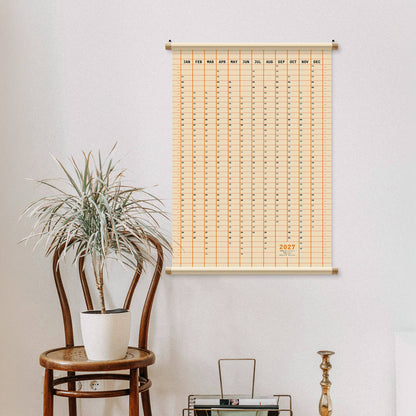 Yearly Wall Planner 2027  By Mat Cuk Design