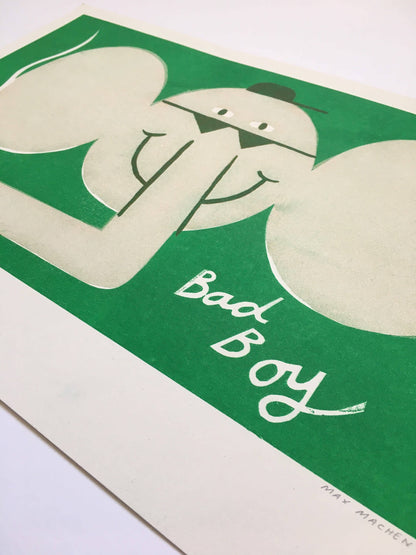Bad Boy Smoking Elephant Riso Print By Maxy Machen