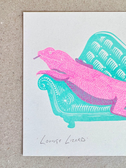 Lounge Lizard Art Print by Strangford