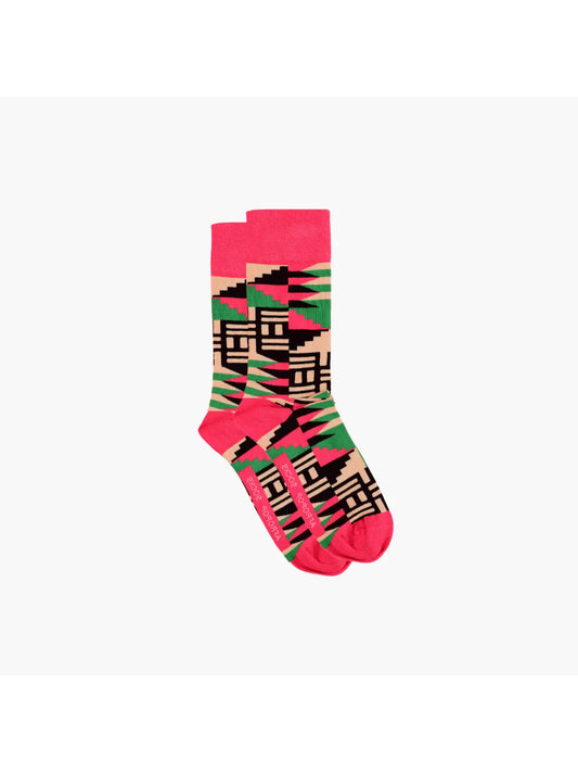 Scholar Socks Pink by Afropop