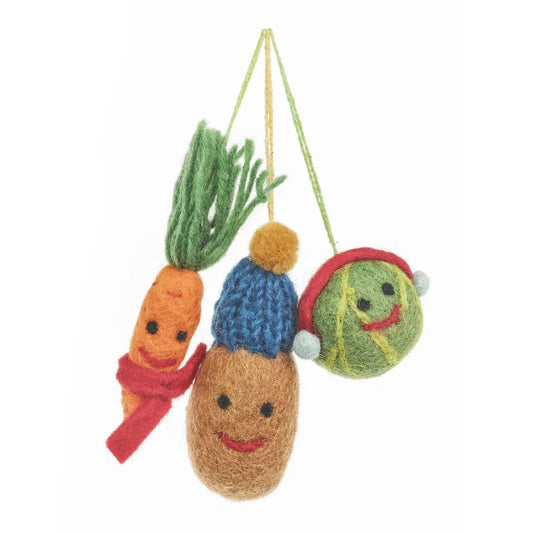 Winter Veggies Christmas Decoration by Felt So Good