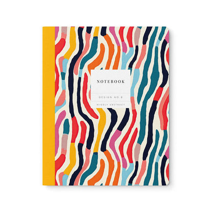 Design No.8 Wiggly Abstract Exercise Book By Oh Deer