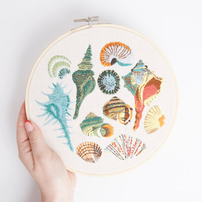 Shells Design 8" Embroidery Hoop Kit By West Design Products