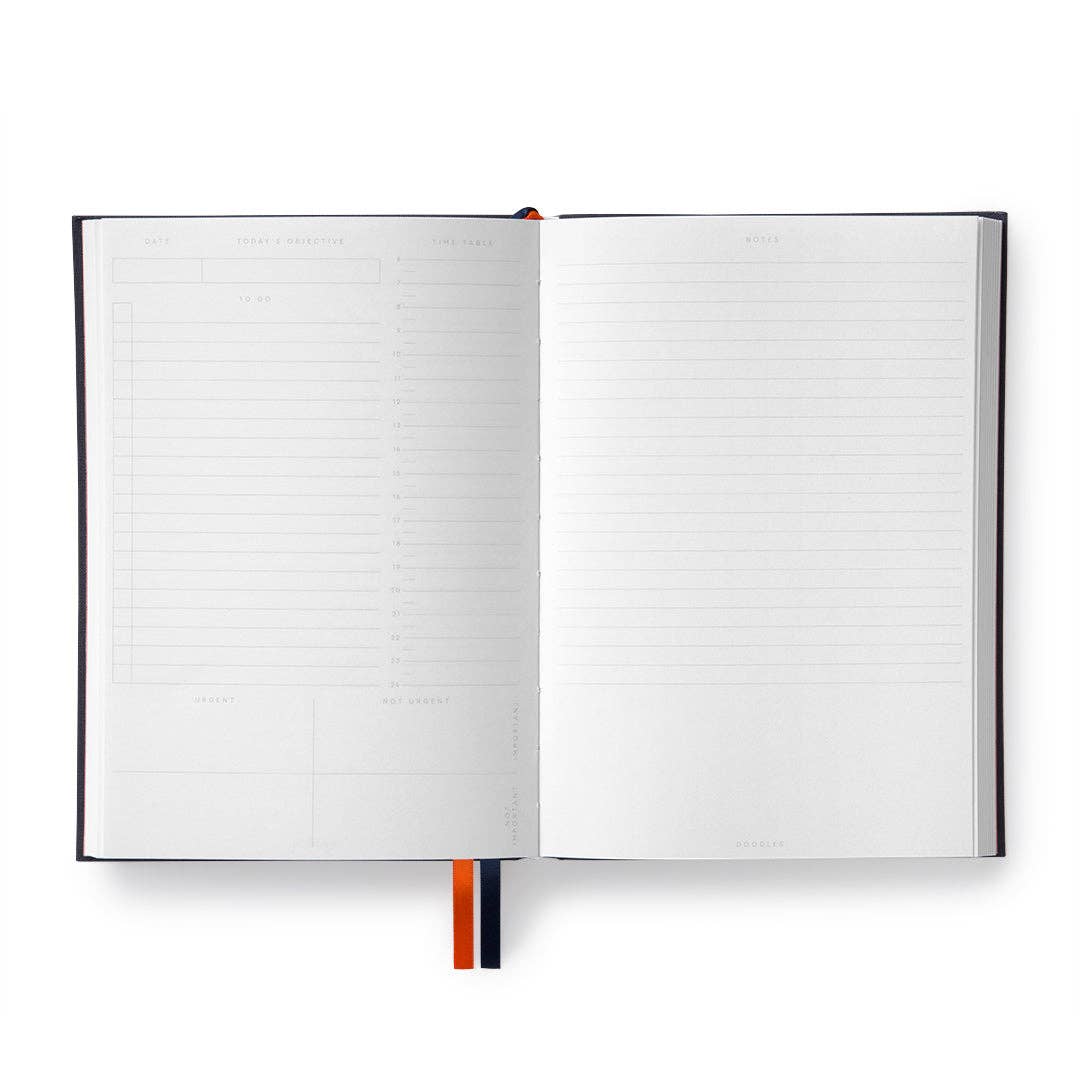 Orange Fabric Daily Planner By Oh Deer