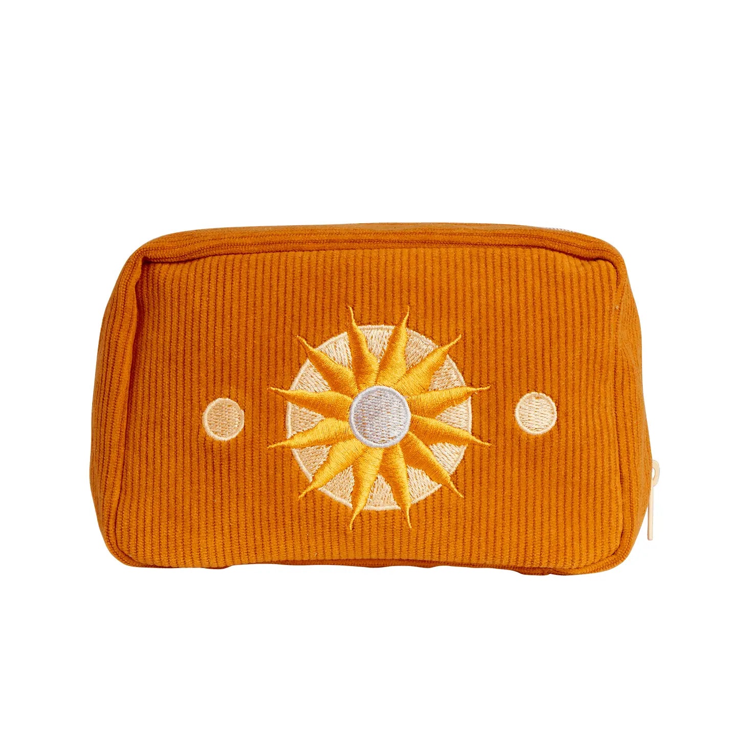 Corduroy Makeup Bag in Burnt Orange by CAI & JO