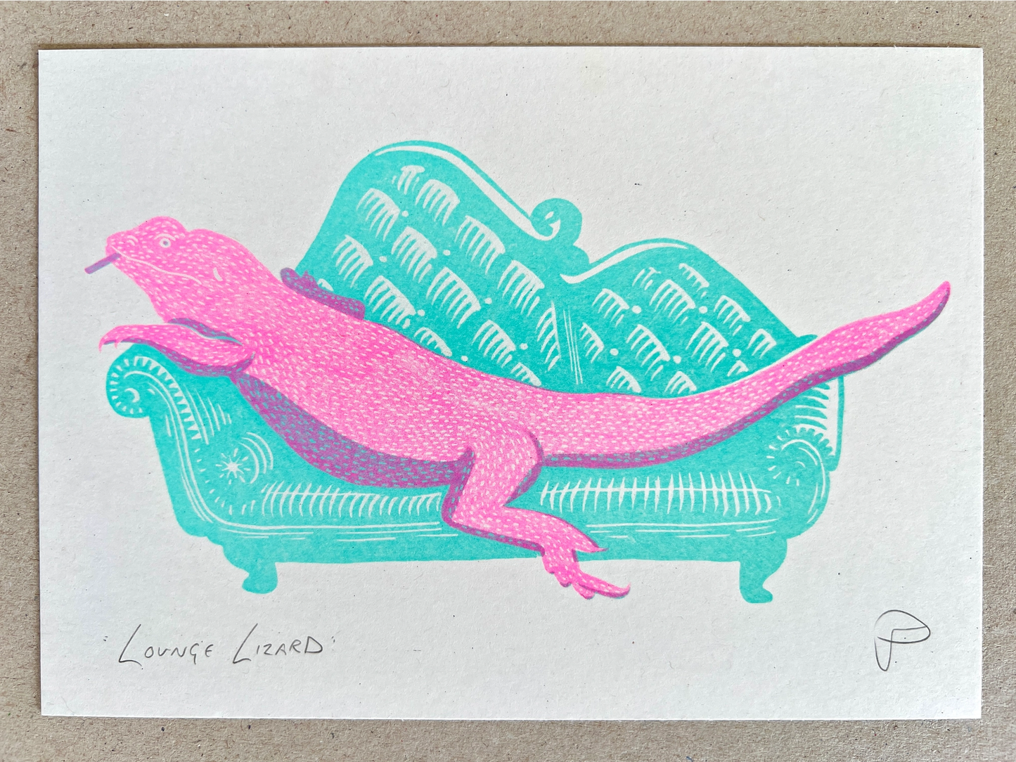 Lounge Lizard Art Print by Strangford