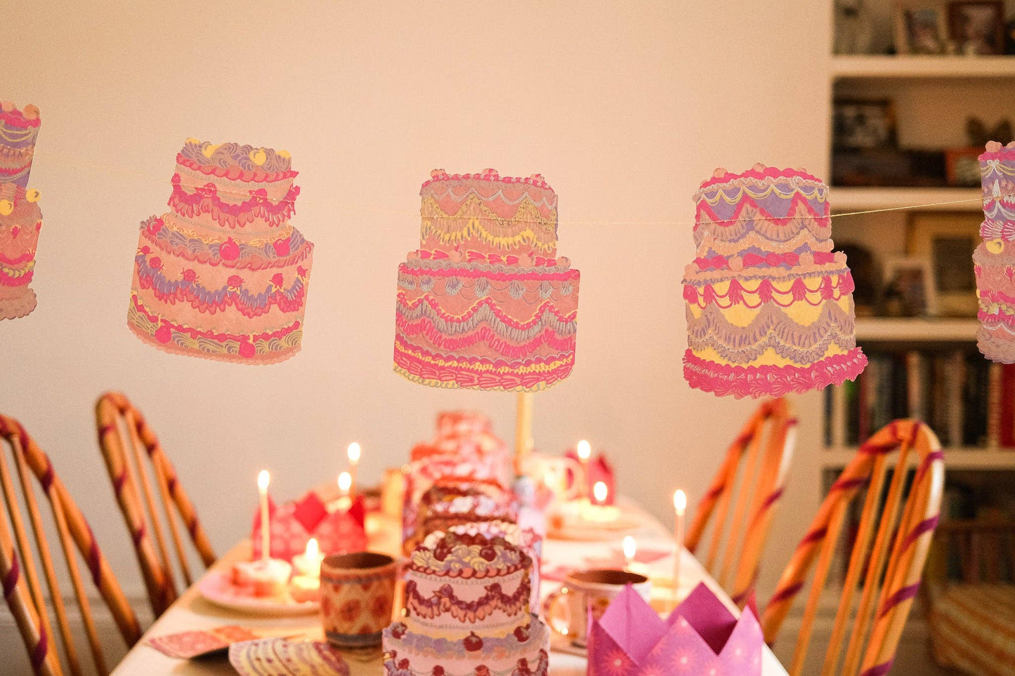 Celebration / Birthday CAKES Sewn Garland By East End Press
