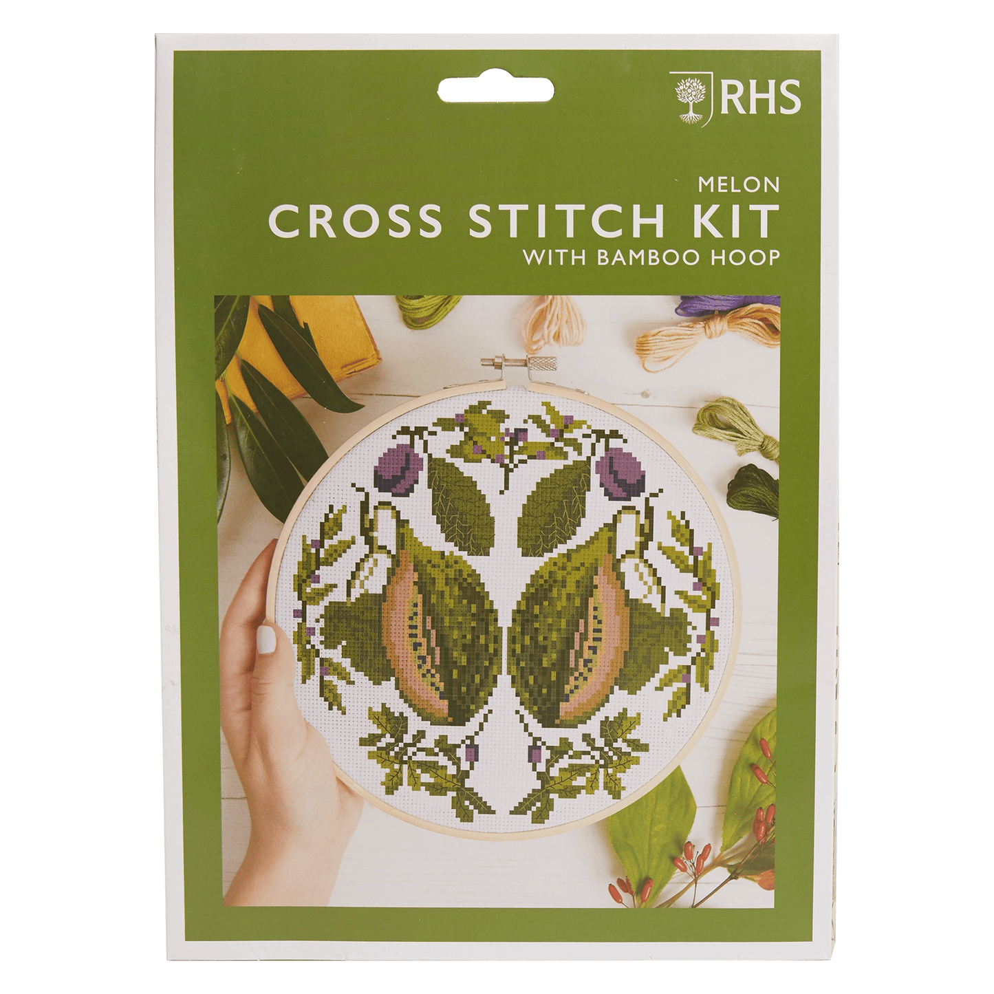 Cross Stitch Kit, Multicoloured, 8", Melon By West Design Products