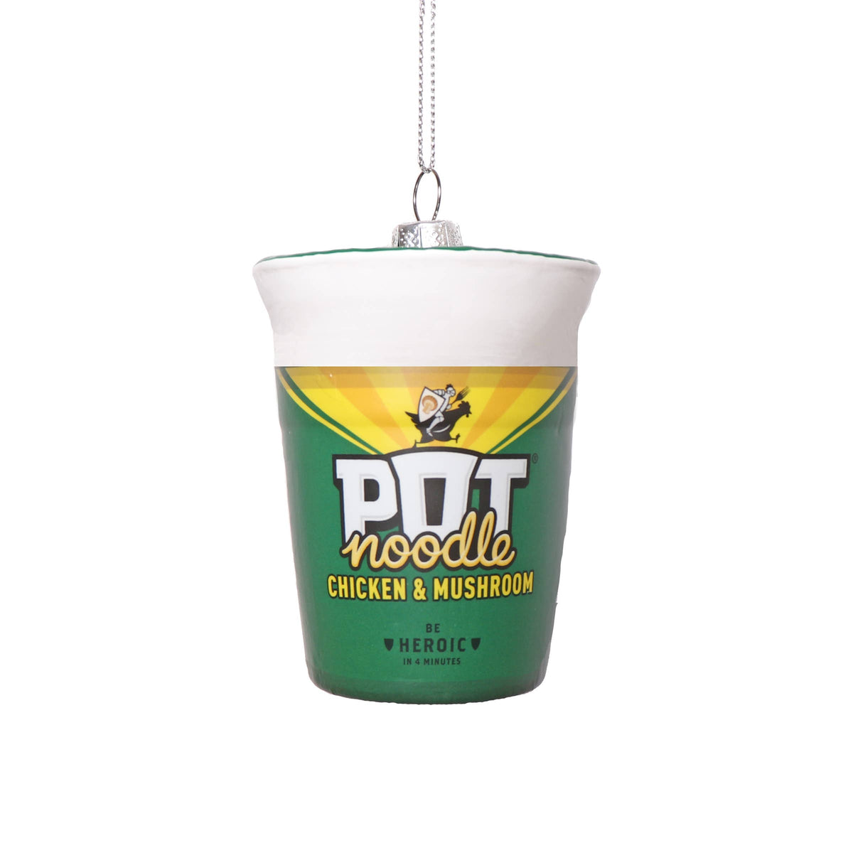Pot Noodle Chicken & Mushroom Glass Decoration