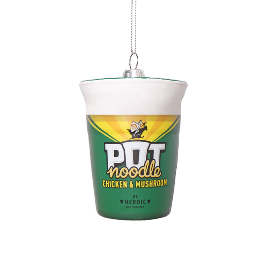 Pot Noodle Chicken & Mushroom Glass Decoration