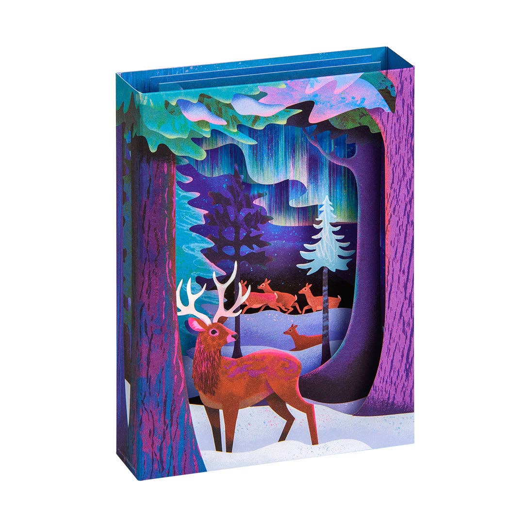 Northern Lights 3D Greeting Card By Oh Deer