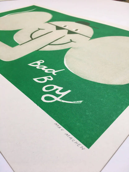 Bad Boy Smoking Elephant Riso Print By Maxy Machen