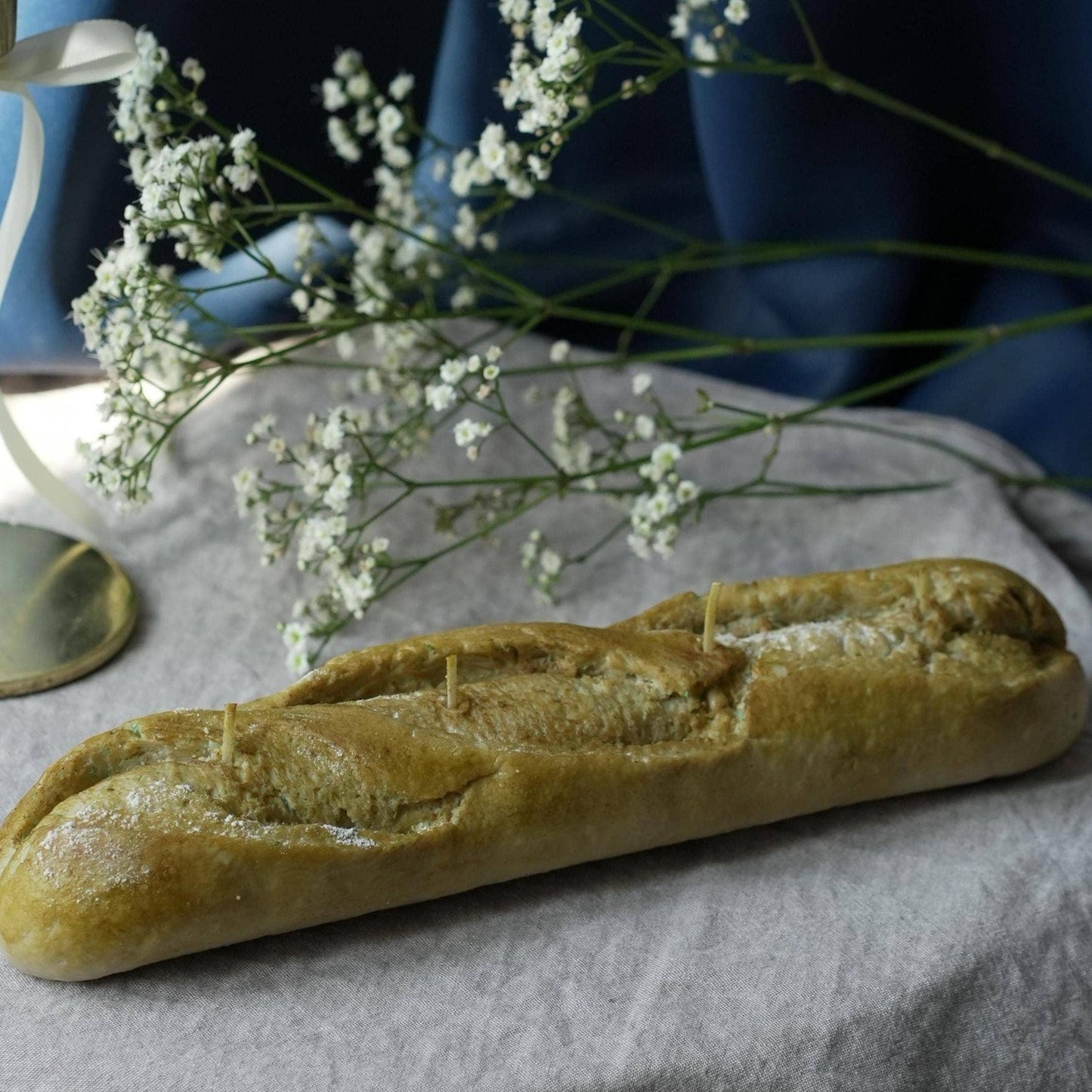 Realistic Baguette Candle Handmade Bread Loaf By Flametip