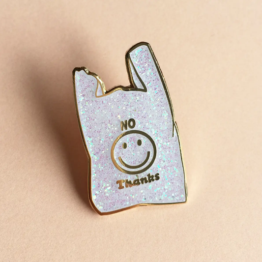 No Thanks Bag Enamel Pin Badge by Cousins Collective