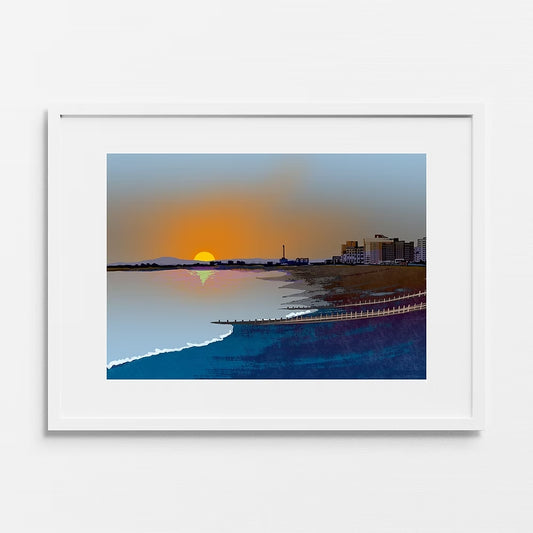 Hove Beach, Art Print by Keziah Furini