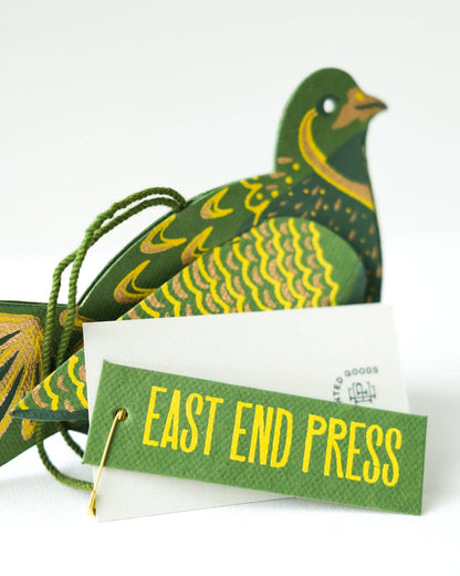 Partridge Screen-Printed Board Decoration By East End Press