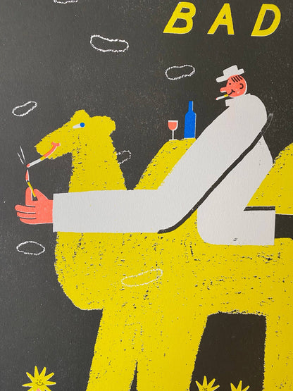 Bad influence risograph print By Maxy Machen