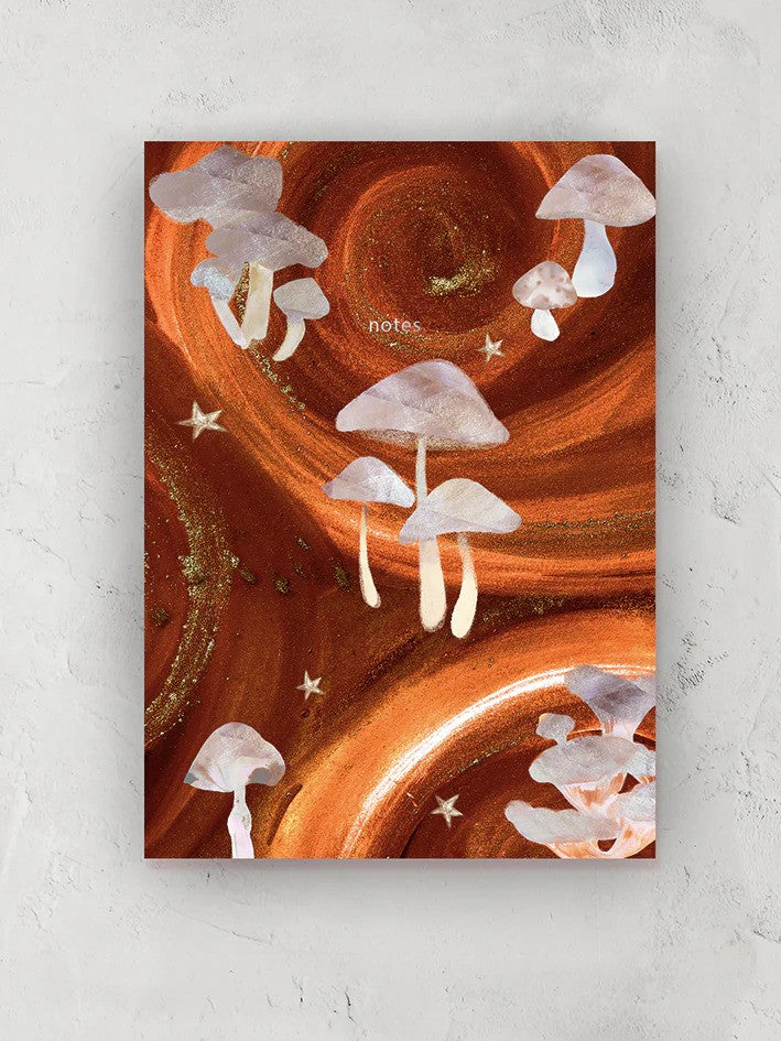 Autumn Mushroom disco notebook by Nikki Strange