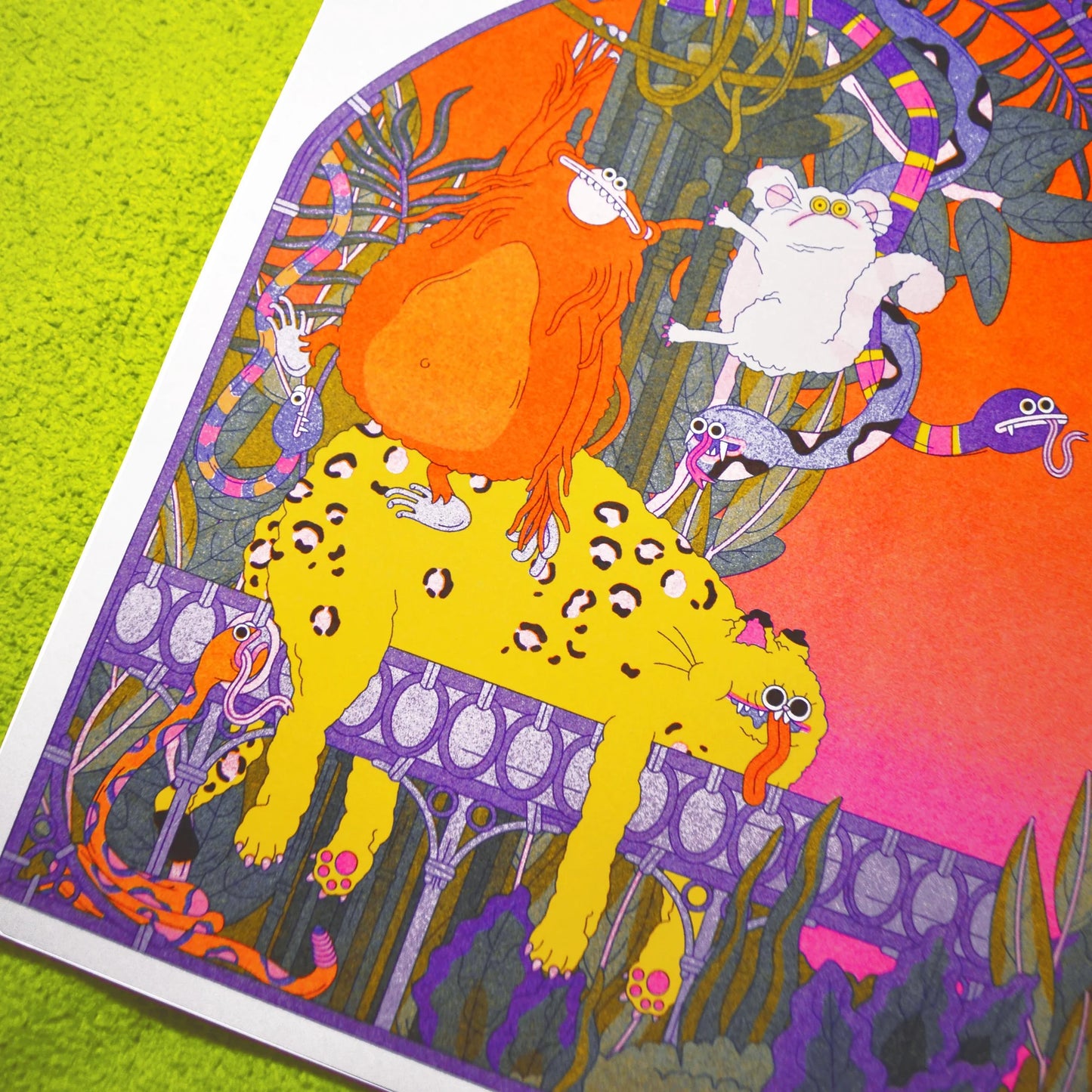 Jungle - Riso Art Print A3 by alice Monvaillier