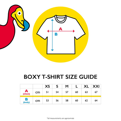 SKATER GULL design purple boxy T-shirt by Hello Dodo