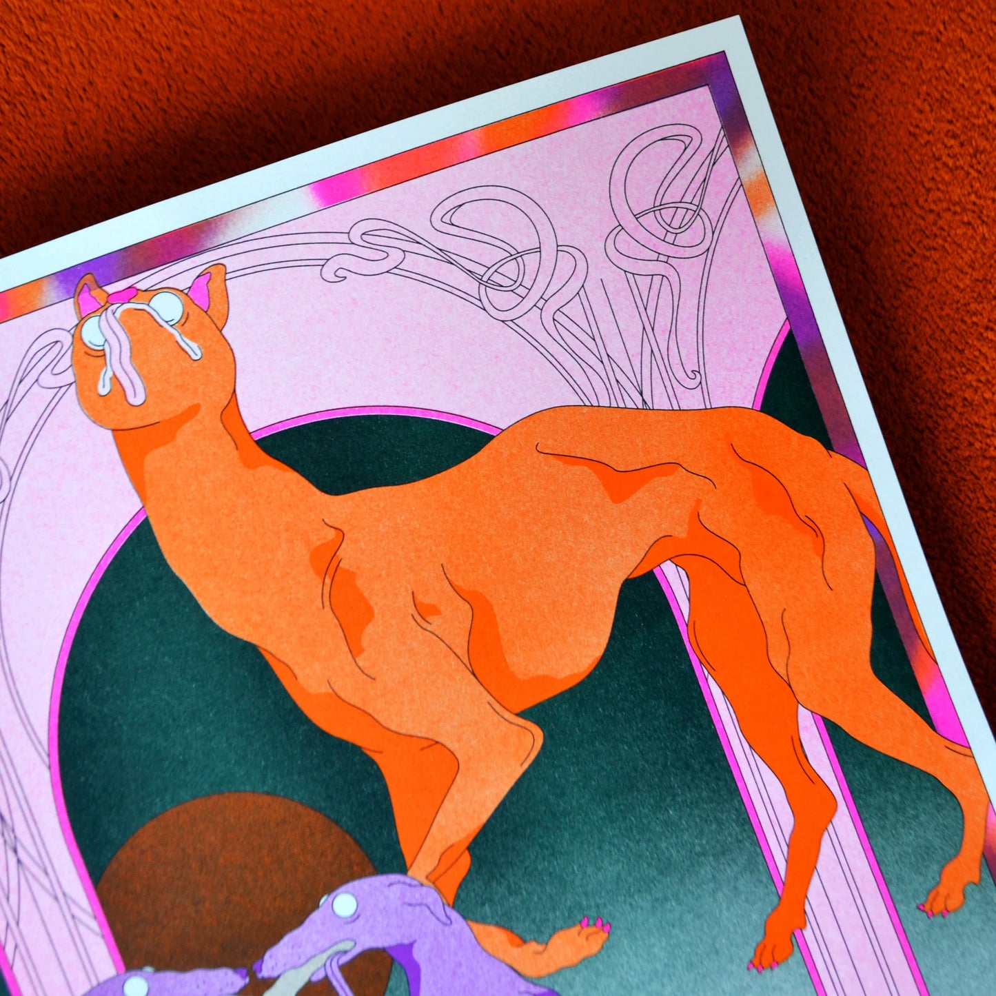 Fountain - Riso A3 Art Print by alice Monvaillier