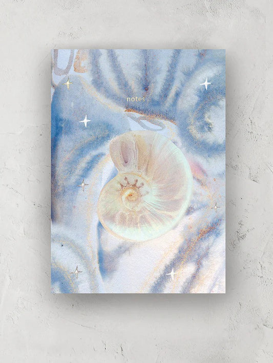 Call of the sea nautilus shell notebook by Nikki Strange