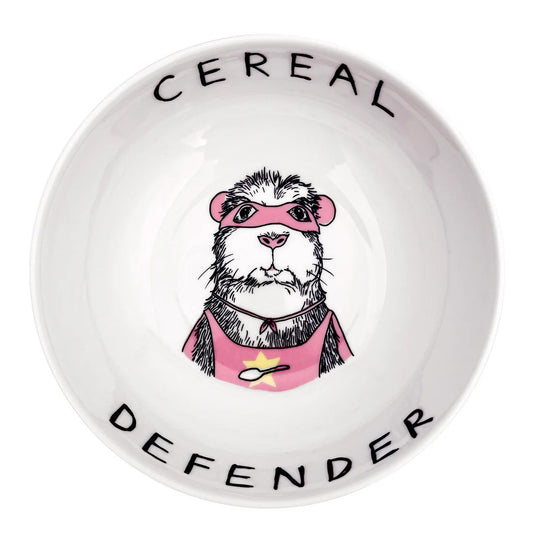 'Cereal Defender' Guinea Pig Bowl by Jimbobart