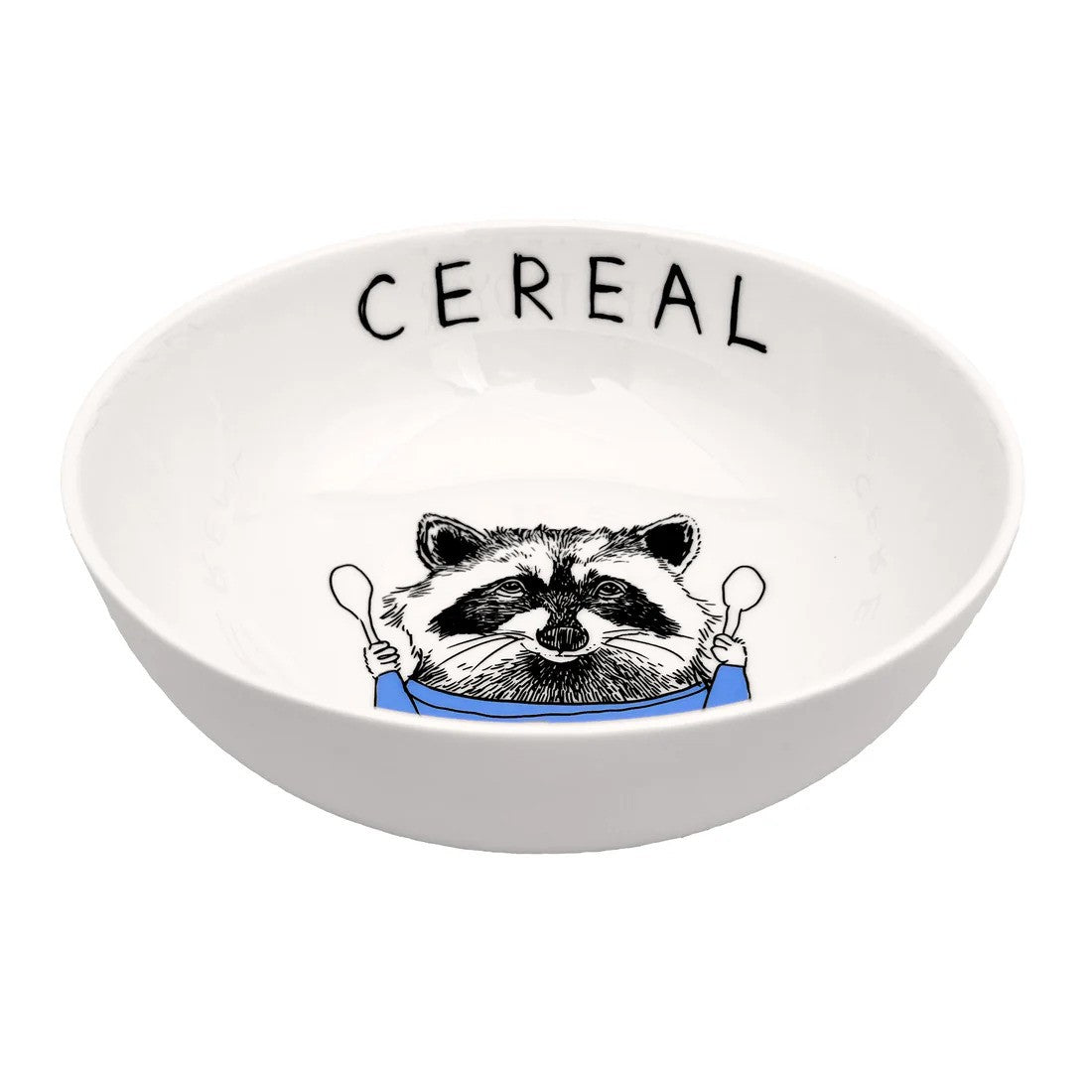 'Cereal Destroyer' Raccoon Bowl by Jimbobart