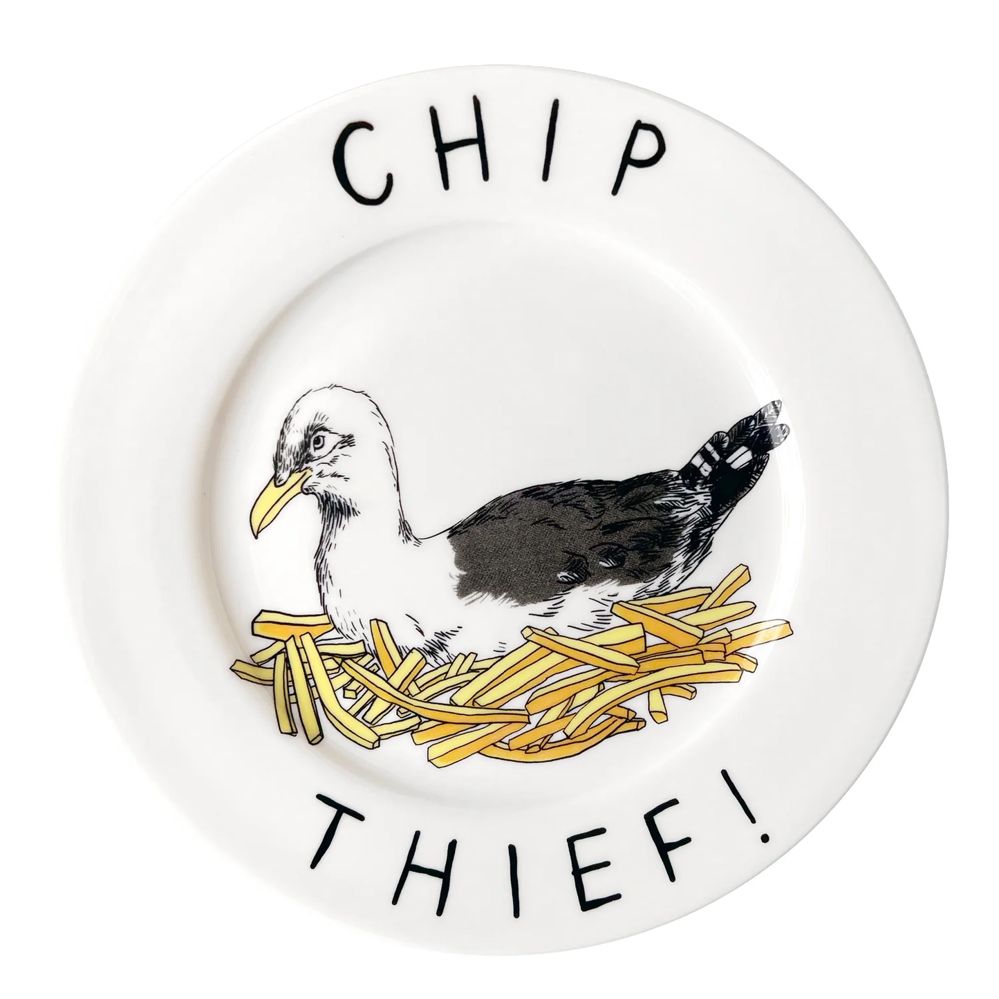 'Chip Thief!' Side Plate by Jimbobart